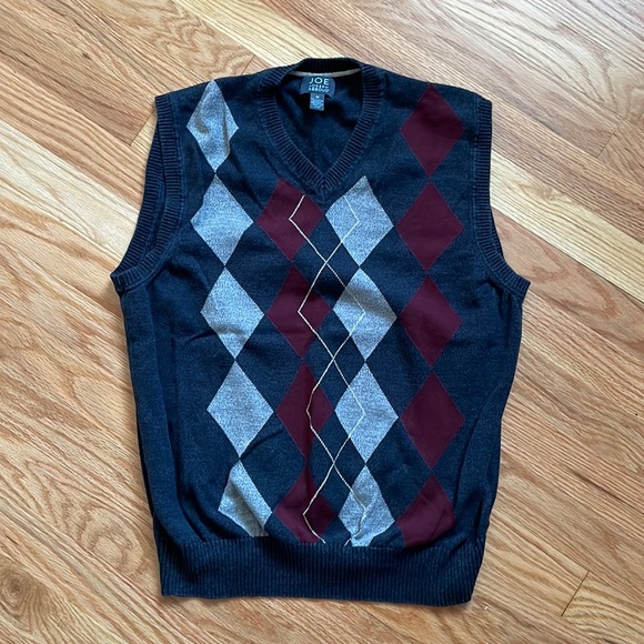 Joseph Abboud Mens Vneck Argyle Sweater 